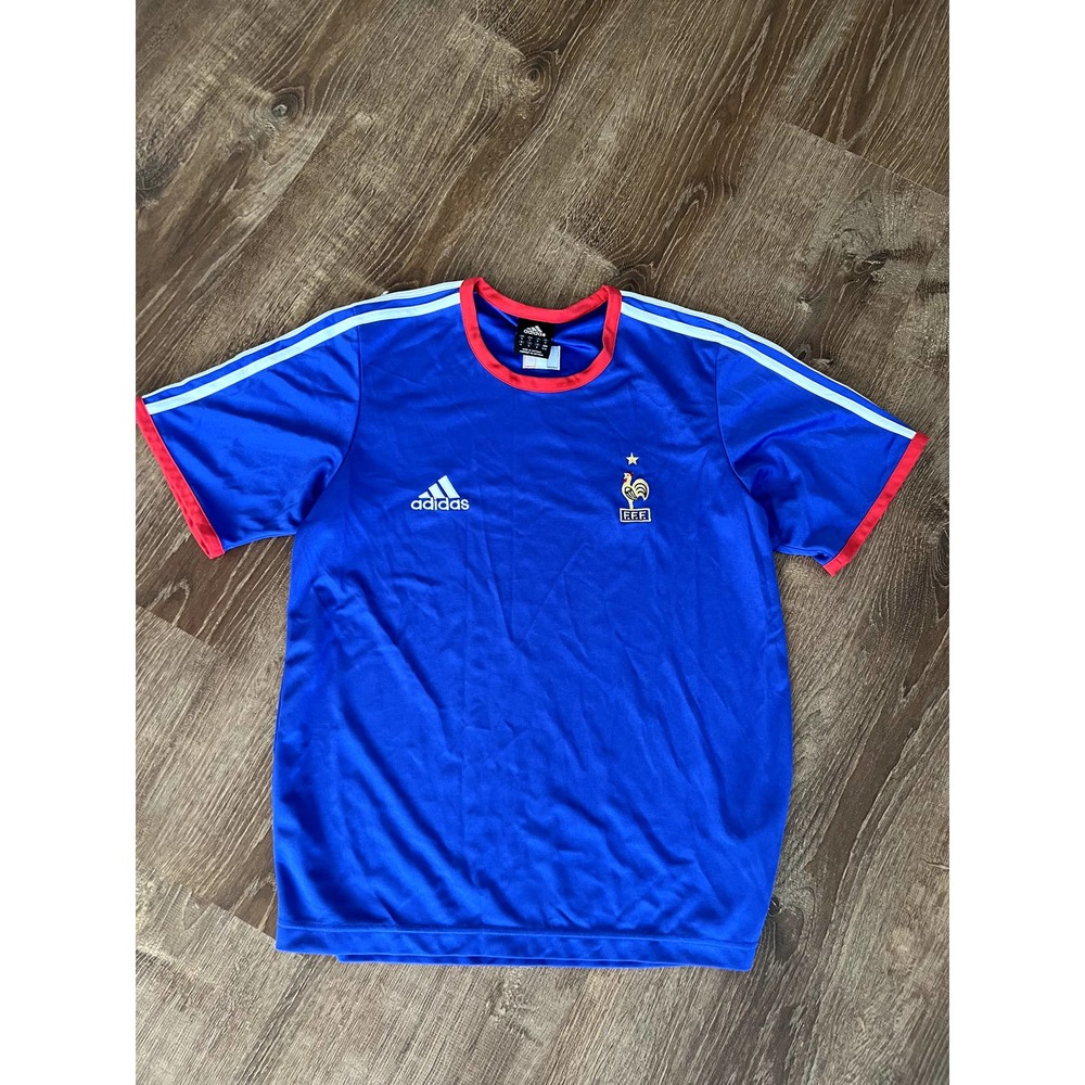 Early 2000s France adidas soccer jersey medium